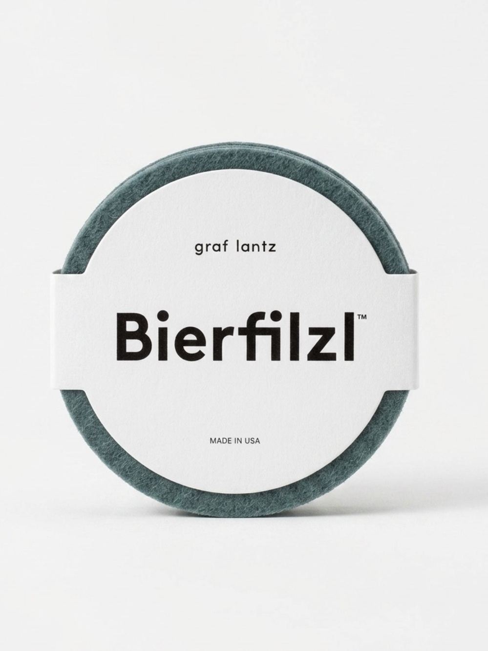 NWT Graf Lantz Bierfilzl Merino Wool Round Coaster 4 Pack in Spruce